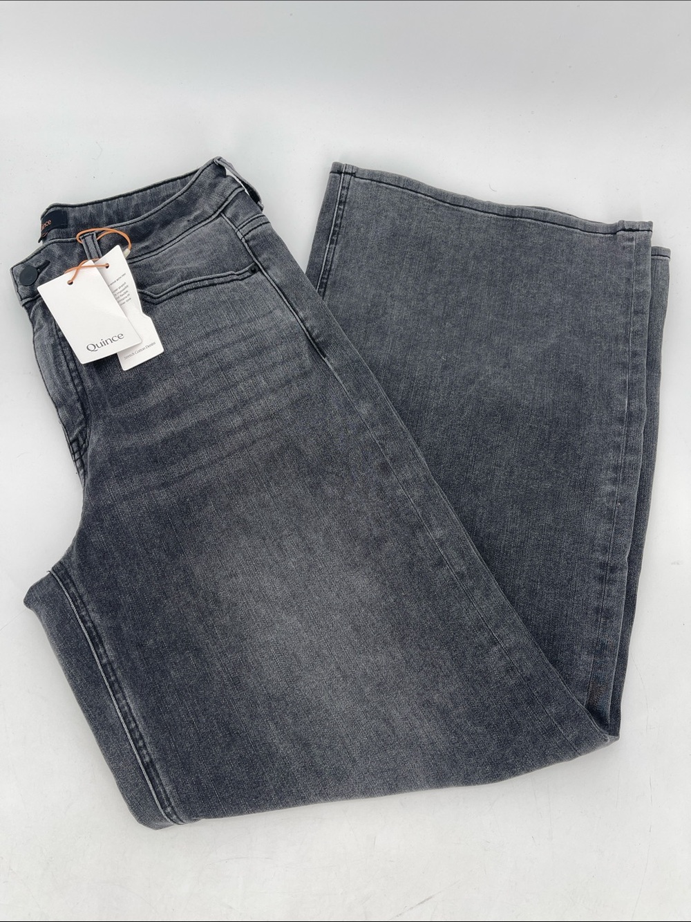 Quince Bella Stretch Wide Leg Jeans-Grayed Out Women Size 31